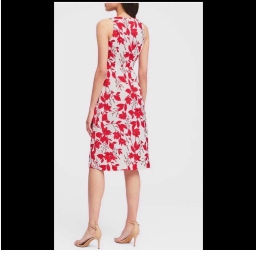 BANANA REPUBLIC White Floral Midi Dress - Picture 4 of 10